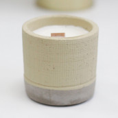 Concrete Wooden Candle - Pot - Grey - Coffee in the Club - Click Image to Close
